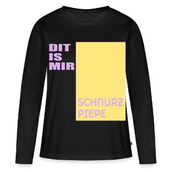 Berlinerisch n’a pas d’importance, Berlin - T-shirt manches longues Premium bio Femme - noir - Devant - Julia (174cm)