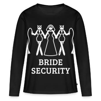 Bride Security (Bachelorette Party / Whip / White) - Women's Premium Organic Long Sleeve Shirt - black - Front - Julia (174cm)