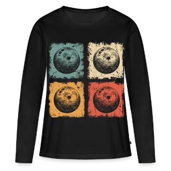 Quilling Skittles Graphique rétro pour le club Skittles - T-shirt manches longues Premium bio Femme - noir - Devant - Julia (174cm)