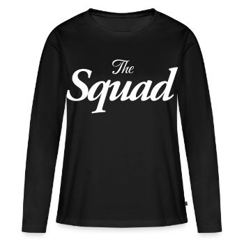 Squad - Frauen Premium Bio Langarmshirt - Schwarz - Vorne - Julia (174cm)
