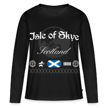 Isle of Skye Schottland Streetwear Reise Souvenir - Frauen Premium Bio Langarmshirt - Schwarz - Vorne - Julia (174cm)