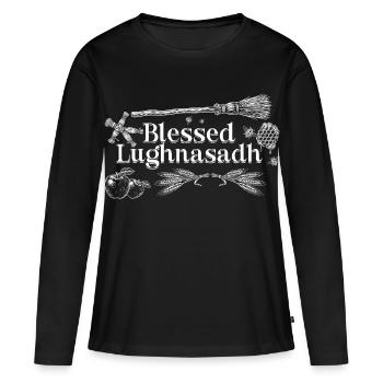 Festival de la récolte de Lughnasa Lammas - T-shirt manches longues Premium bio Femme - noir - Devant - Julia (174cm)