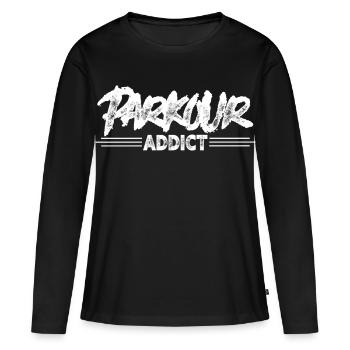 Parkour - Frauen Premium Bio Langarmshirt - Schwarz - Vorne - Julia (174cm)