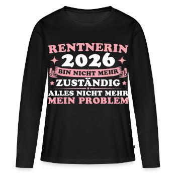 Abschiedsgeschenk Kollegin 2026 Rentnerin - Frauen Premium Bio Langarmshirt - Schwarz - Vorne - Julia (174cm)