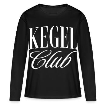 Bowling Club - T-shirt manches longues Premium bio Femme - noir - Devant - Julia (174cm)