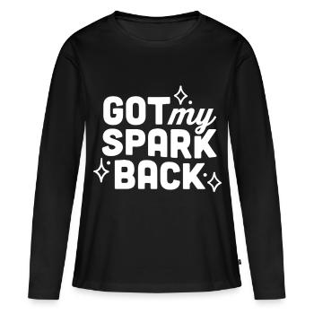 Ich habe meinen Funken zurückbekommen - Frauen Premium Bio Langarmshirt - Schwarz - Vorne - Julia (174cm)
