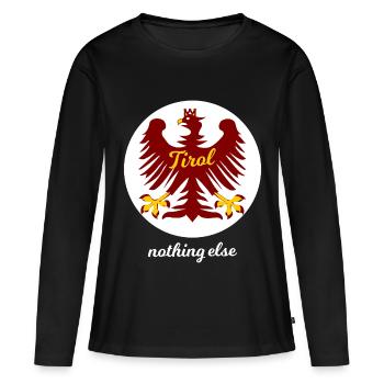 Emblème de l’aigle du Tyrol Rien d’autre - T-shirt manches longues Premium bio Femme - noir - Devant - Julia (174cm)