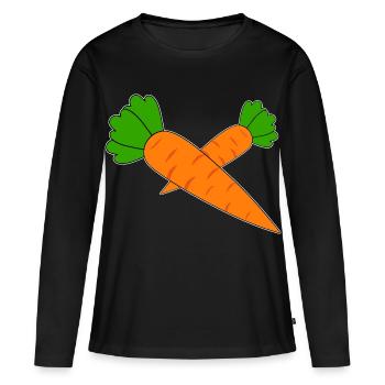 Carrots - Women's Premium Organic Long Sleeve Shirt - black - Front - Julia (174cm)