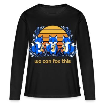 On peut dévorer ce cocktail Spritz Fuchs - T-shirt manches longues Premium bio Femme - noir - Devant - Julia (174cm)