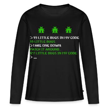 99 kleine Fehler in der Code-Programmiersoftware - Frauen Premium Bio Langarmshirt - Schwarz - Vorne - Julia (174cm)