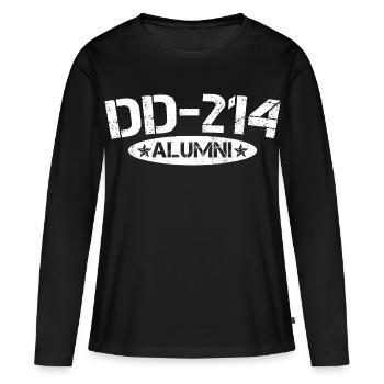 DD214 Alumni lustiger militärischer Ruhestandsveteran - Frauen Premium Bio Langarmshirt - Schwarz - Vorne - Julia (174cm)