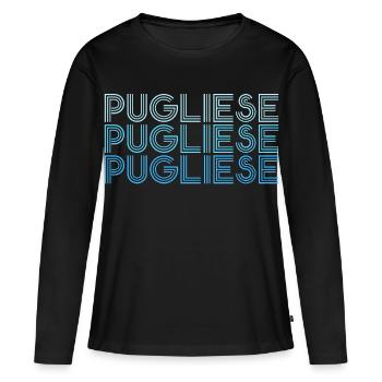 Pugliese - Frauen Premium Bio Langarmshirt - Schwarz - Vorne - Julia (174cm)