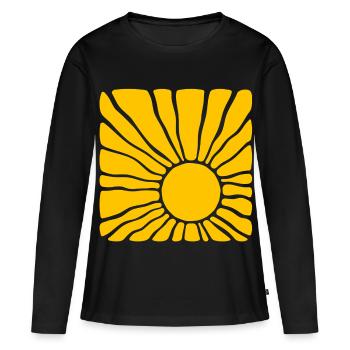 Sonne - Frauen Premium Bio Langarmshirt - Schwarz - Vorne - Julia (174cm)