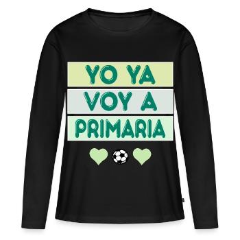 Grundschulschüler - Frauen Premium Bio Langarmshirt - Schwarz - Vorne - Julia (174cm)
