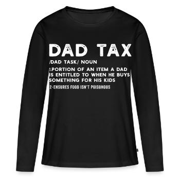 T-shirt de définition de la taxe pour les pères - T-shirt manches longues Premium bio Femme - noir - Devant - Julia (174cm)