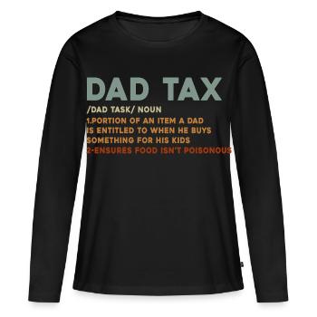 Vatersteuer-Schenkungssteuer - Frauen Premium Bio Langarmshirt - Schwarz - Vorne - Julia (174cm)