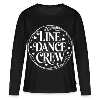 Cercle de la troupe de danse en ligne Logo Cœurs - T-shirt manches longues Premium bio Femme - noir - Devant - Julia (174cm)