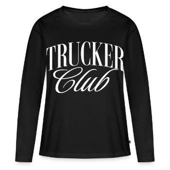 Trucker CLub - Frauen Premium Bio Langarmshirt - Schwarz - Vorne - Julia (174cm)