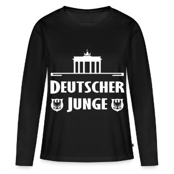 Historische Berliner Silhouette - Frauen Premium Bio Langarmshirt - Schwarz - Vorne - Julia (174cm)