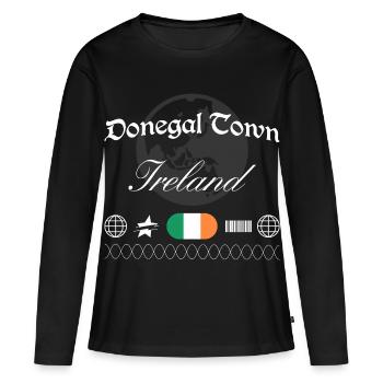 Souvenir de voyage streetwear de Donegal Town Ireland - T-shirt manches longues Premium bio Femme - noir - Devant - Julia (174cm)