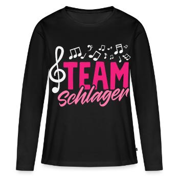 Équipe Schlager Music Party Groups - T-shirt manches longues Premium bio Femme - noir - Devant - Julia (174cm)