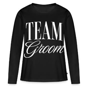 Équipe Groom - T-shirt manches longues Premium bio Femme - noir - Devant - Julia (174cm)