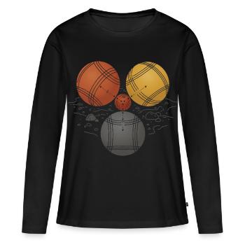 Pétanque Measure Of The Point Jeu De Boules - Women's Premium Organic Long Sleeve Shirt - black - Front - Julia (174cm)