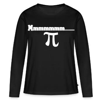 Esthétique de Pi dans le style mathématique Cake sarcastique - T-shirt manches longues Premium bio Femme - noir - Devant - Julia (174cm)