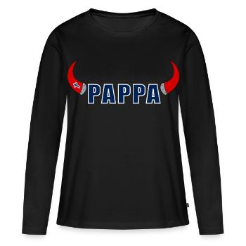 Papa norvégien - T-shirt manches longues Premium bio Femme - noir - Devant - Julia (174cm)