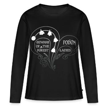 Beauté Blanche Vénéneuse - Millésime du Muguet-de-Vallée - T-shirt manches longues Premium bio Femme - noir - Devant - Julia (174cm)