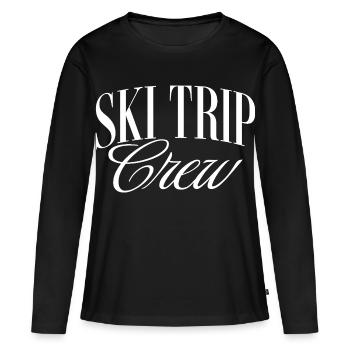 Séjour au ski - T-shirt manches longues Premium bio Femme - noir - Devant - Julia (174cm)