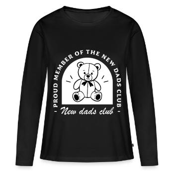 Première fête des pères du New Dads, Club des nouveaux papas - T-shirt manches longues Premium bio Femme - noir - Devant - Julia (174cm)