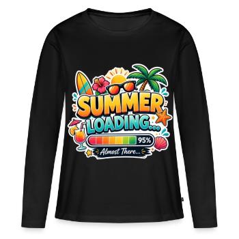 Summer Loading Vacation Incoming T-Shirt - T-shirt manches longues Premium bio Femme - noir - Devant - Julia (174cm)