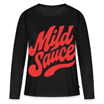 Script rétro de sauce sauvage - T-shirt manches longues Premium bio Femme - noir - Devant - Julia (174cm)