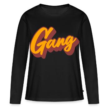 Gang - Frauen Premium Bio Langarmshirt - Schwarz - Vorne - Julia (174cm)