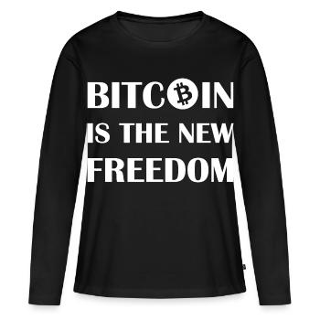 Bitcoin is the new freedom - Women's Premium Organic Long Sleeve Shirt - black - Front - Julia (174cm)