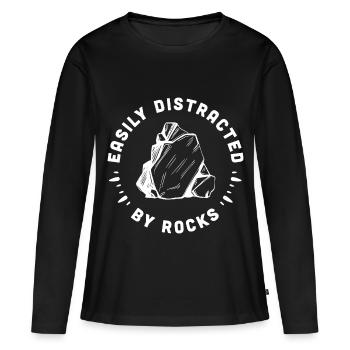 Rocks lover funny geology rockhounding - Women's Premium Organic Long Sleeve Shirt - black - Front - Julia (174cm)