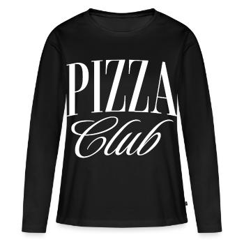 Pizza Club - T-shirt manches longues Premium bio Femme - noir - Devant - Julia (174cm)