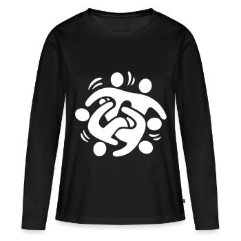 Orgy - Entwined Bodies - Women's Premium Organic Long Sleeve Shirt - black - Front - Julia (174cm)