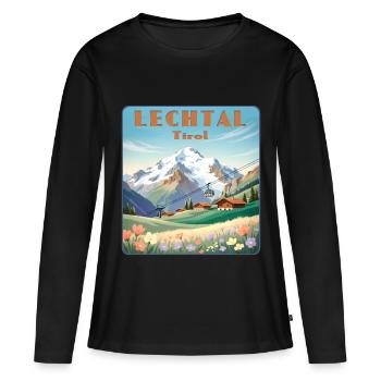 Lech Valley - Women's Premium Organic Long Sleeve Shirt - black - Front - Julia (174cm)