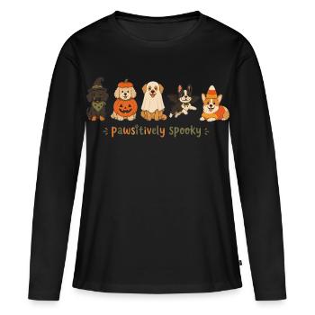 Spooky dogs halloween Shirt for women - Women's Premium Organic Long Sleeve Shirt - black - Front - Julia (174cm)