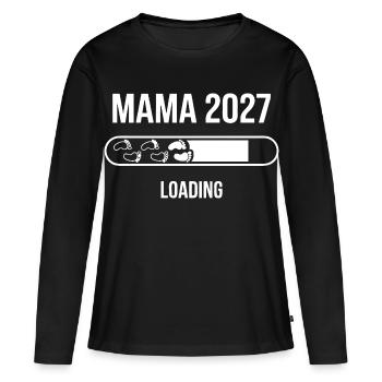 Mama 2027 Loading Baby Feet - Women's Premium Organic Long Sleeve Shirt - black - Front - Julia (174cm)