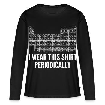 Periodensystem Chemie Humor Wissenschaft Geek - Frauen Premium Bio Langarmshirt - Schwarz - Vorne - Julia (174cm)