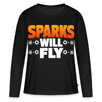 Schweißen Spruch Geschenk für Männer & Handwerker - Frauen Premium Bio Langarmshirt - Schwarz - Vorne - Julia (174cm)