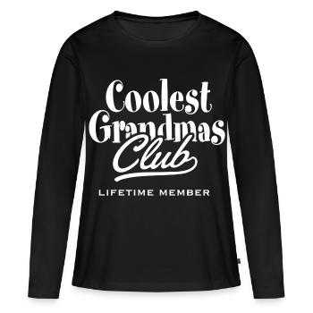Coolste Großmütter Club Logo - Frauen Premium Bio Langarmshirt - Schwarz - Vorne - Julia (174cm)