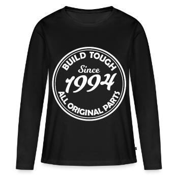 Insignes vintage depuis 1994 - T-shirt manches longues Premium bio Femme - noir - Devant - Julia (174cm)
