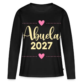 Baby 2017, spanische Großmutter - Frauen Premium Bio Langarmshirt - Schwarz - Vorne - Julia (174cm)