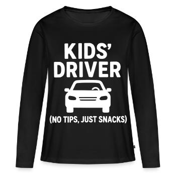Mama Taxi - Kids Driver Muttertag Geschenk - Frauen Premium Bio Langarmshirt - Schwarz - Vorne - Julia (174cm)