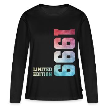27. Geburtstag Limited Edition 1999 Jahrgang 1999 - Frauen Premium Bio Langarmshirt - Schwarz - Vorne - Julia (174cm)