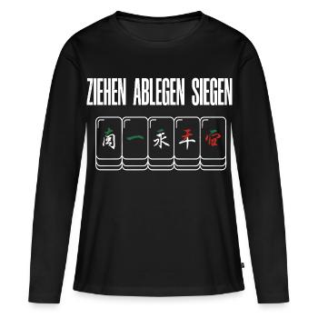 Ziehen Ablegen Siegen - Frauen Premium Bio Langarmshirt - Schwarz - Vorne - Julia (174cm)
